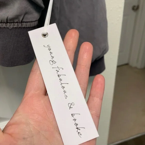 Young Fabulous & Broke Women's Gray Earhart Bomber Sherpa Jacket Size Medium - Picture 8 of 9